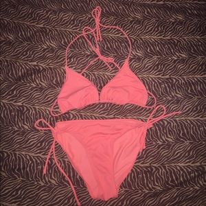 Neon Coral Bikini Set!☀️